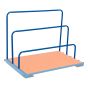Tubular support for Sheet-material trolley-/stand