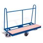 Sheet-material trolley with rhombic layout