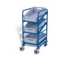 Euro container trolley with 3 plastic crates