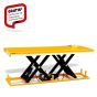Scissors-type lifting table in tandem version, horizontal
