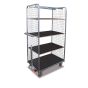 Order-picking trolley with easystop central brake