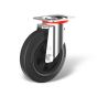 Swivel castor with wheel type GK
