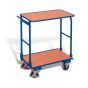 Folding pushbar trolley with 2 shelves