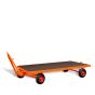 Industrial trailer with 1-axle turnable steering