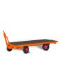 Industrial trailer with 2-axle turnable steering