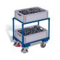 Euro system dolly EasySTOP and 2 shelves (edge 10mm)