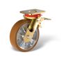 Swivel castor front stop (FSTR) with wheel PE