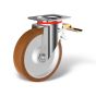 Swivel castor front stop (FSTR) with wheel type PK