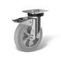 Swivel castor back stop (FSTF) and wheel type WE