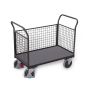 Triple wall trolley with wire, RAL 7016