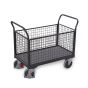 Four-wall trolley with wire, RAL 7016