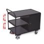 VARIOfit® workshop trolley with 3 loading areas, RAL 7016