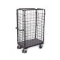 VARIOfit parcel four-wall trolley, high, RAL 7016
