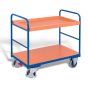 Shelf trolley, low with 1 tray and shelves