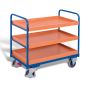 Shelf trolley, low with 3 trays