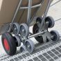 Aluminium stair-climber truck with 2 five-arm star wheels