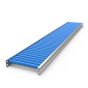 Small roller conveyors with plastic support rollers