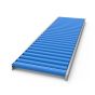 Light duty roller conveyors with plastic support rollers