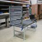 Small roller conveyors with plastic support rollers