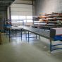 Light duty roller conveyors with steel support rollers