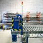 Light duty roller conveyors with steel support rollers