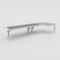 Small roller conveyor curves with steel support rollers