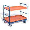 Shelf trolley, low with 2 trays 
