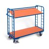Shelf trolley with 2 wooden shelves