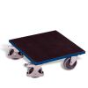 Crate dolly with ribbed rubber covering