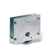 Schiebetorrollen mit runder Rille und 2 seitlichen Platten