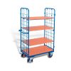 Shelf trolley, high with 4 shelves