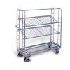 Shelf trolley with 3 mesh shelves, galvanised