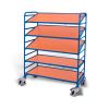 Euro container trolley with 5 wooden shelves