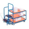 Order-picking trolley with 3 shelves, low