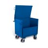 Steel box trolley with lid, welded