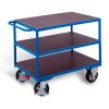 Heavy-duty table trolley with 3 load surfaces