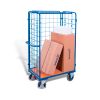 Three-sided parcel trolley, high