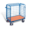 Three-sided parcel trolley, low