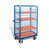 Shelf trolley, high with 4 walls and 4 shelves