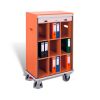 Document trolley with 9 compartments