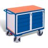Workshop trolley with 1 load surface with 8 drawers