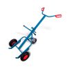 Drum truck with 1 supporting swivel castor