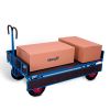 Hand platform trolley with side walls