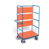 Shelf trolley, high with folding shelves