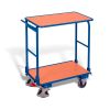 Folding pushbar trolley with 2 shelves