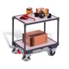 ESD euro system dolly with EasySTOP and 2 load surfaces (edge 10 mm)