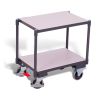 ESD euro system dolly with EasySTOP and 2 load surfaces (without edge)
