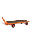Industrial trailer with 1-axle turnable steering