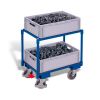 Euro system dolly EasySTOP and 2 shelves (edge 10mm)