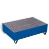 Drip tray with grating for 2 drums